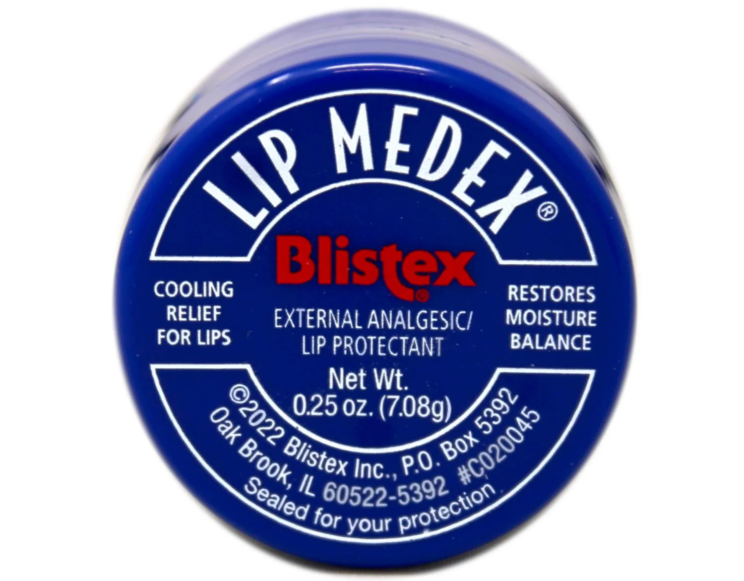 Blistex Medicated Lip Balm, Lip Medex - for Cold, Sores, Cracked & Dry Lips - 0.25 Oz x 2 Pack