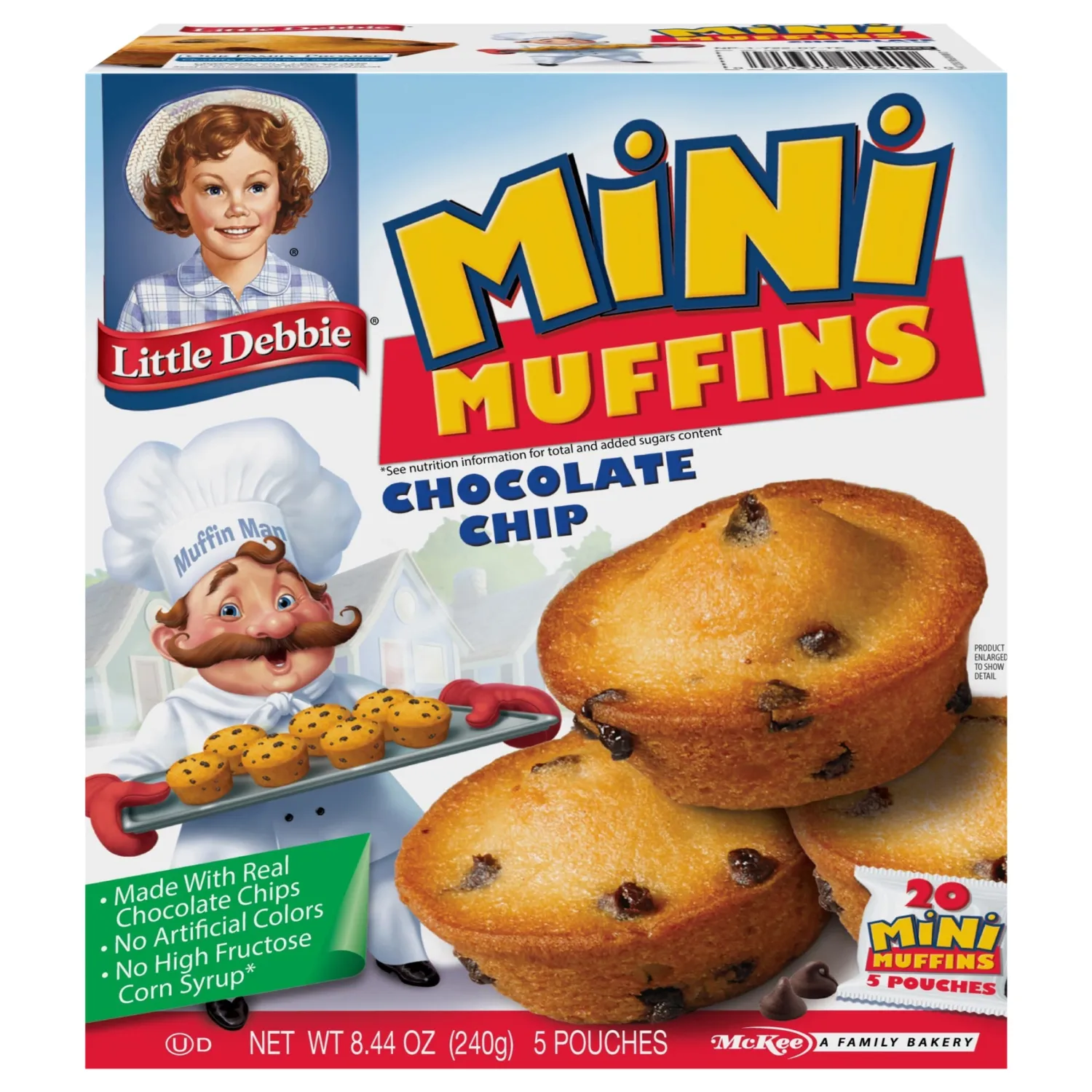 Little Debbie, Mini Muffins Chocolate Chip, 8.44 Ounce
