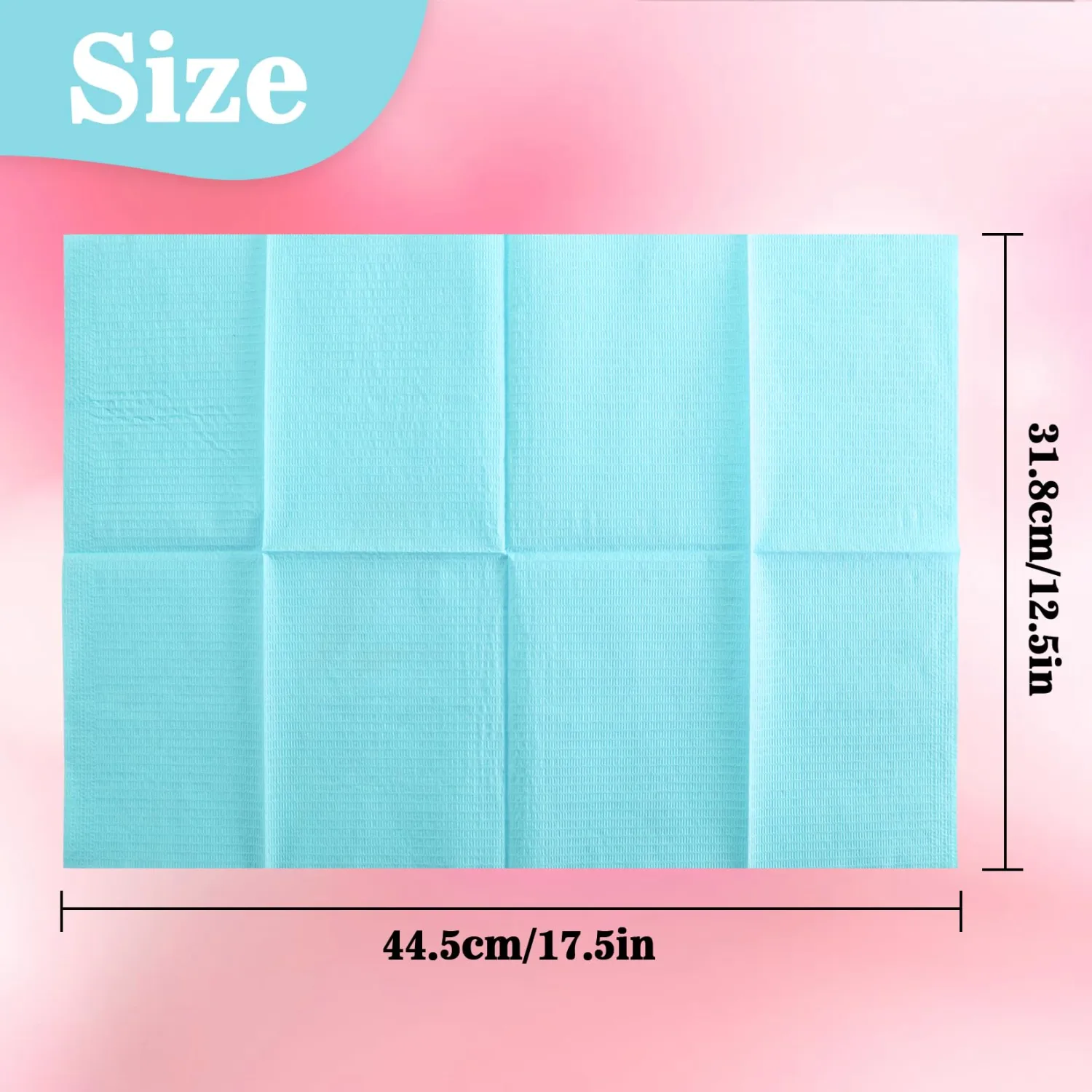 MAQIHAN 75pcs Dental Bibs Disposable - Disposable Dental Bibs Dentist Tattoo Bibs Blue Dental Bibs for Nails Patient Bibs Blue Towels Tattoo Table Covers Dental Pads Mats Paper Sheets Lash Supplies