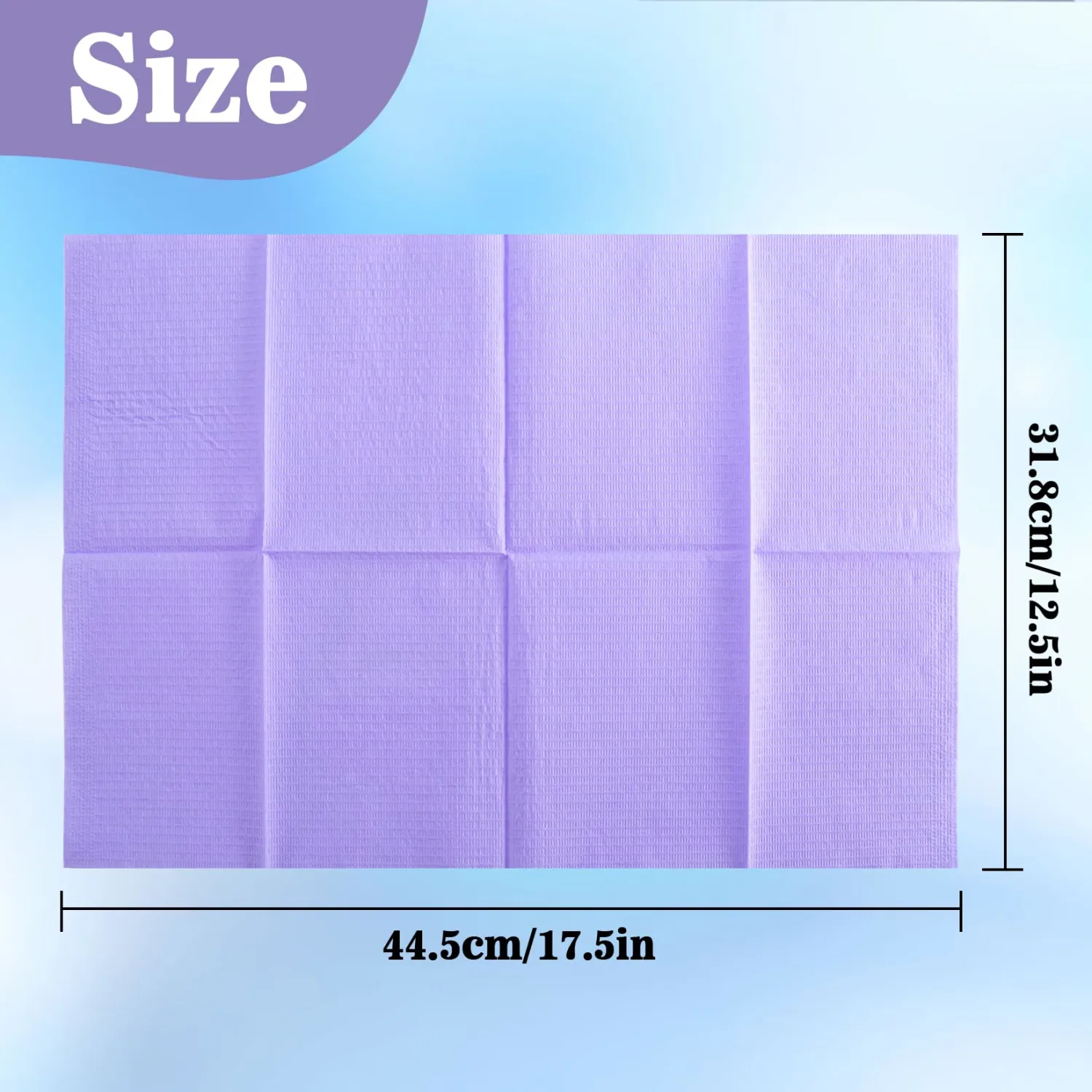 MAQIHAN 75pcs Dental Bibs Disposable - Disposable Dental Bibs Dentist Tattoo Bibs Purple Dental Bibs Nails Patient Bibs Purple Towelsv Tattoo Table Covers Dental Pads Mats Paper Sheets Lash Supplies