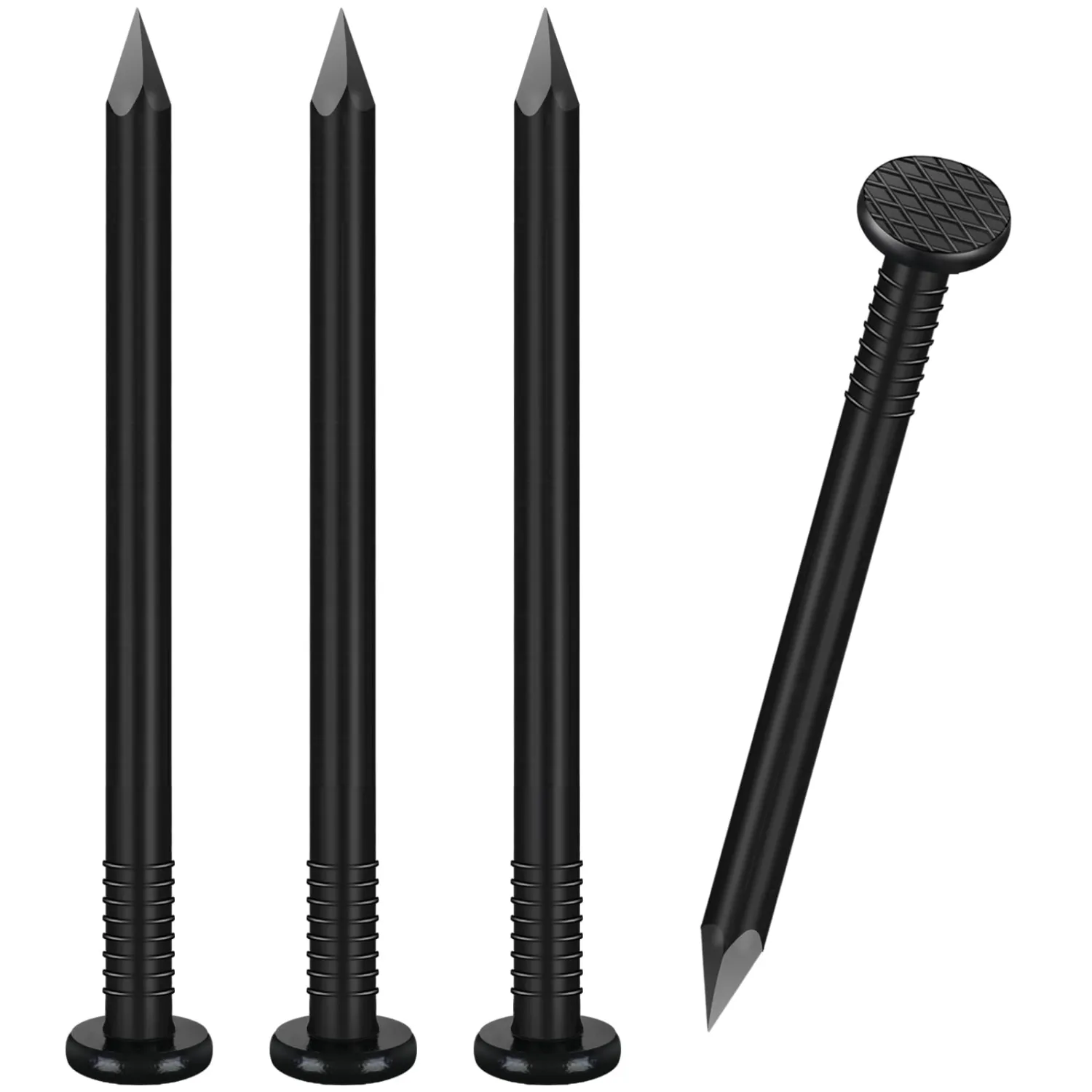 VGBUY 199PCS Hardware Nails, 2 Inch Flat Head Black Nails for Hanging Pictures, Picture Hanging Nails, Small Nails, Wall Nails, Wood Nails, Finishing Nails