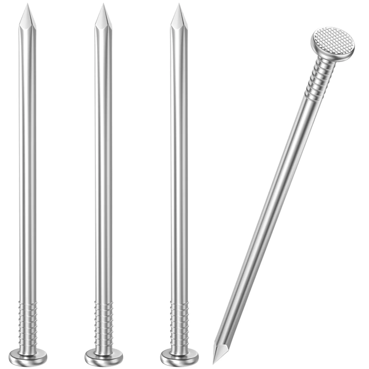 VGBUY 150PCS Stainless Steel Hardware Nails, 2 Inch Flat Head for Hanging Pictures, Small Wall and Wood Finishing Nails