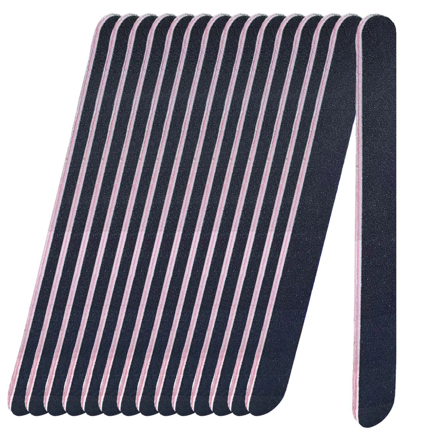 Nail Files Bulk, 15 Pack 7 Inches Disposable 100/180 Grit Double Sided Emery Boards Manicure Pedicure Tools(15)