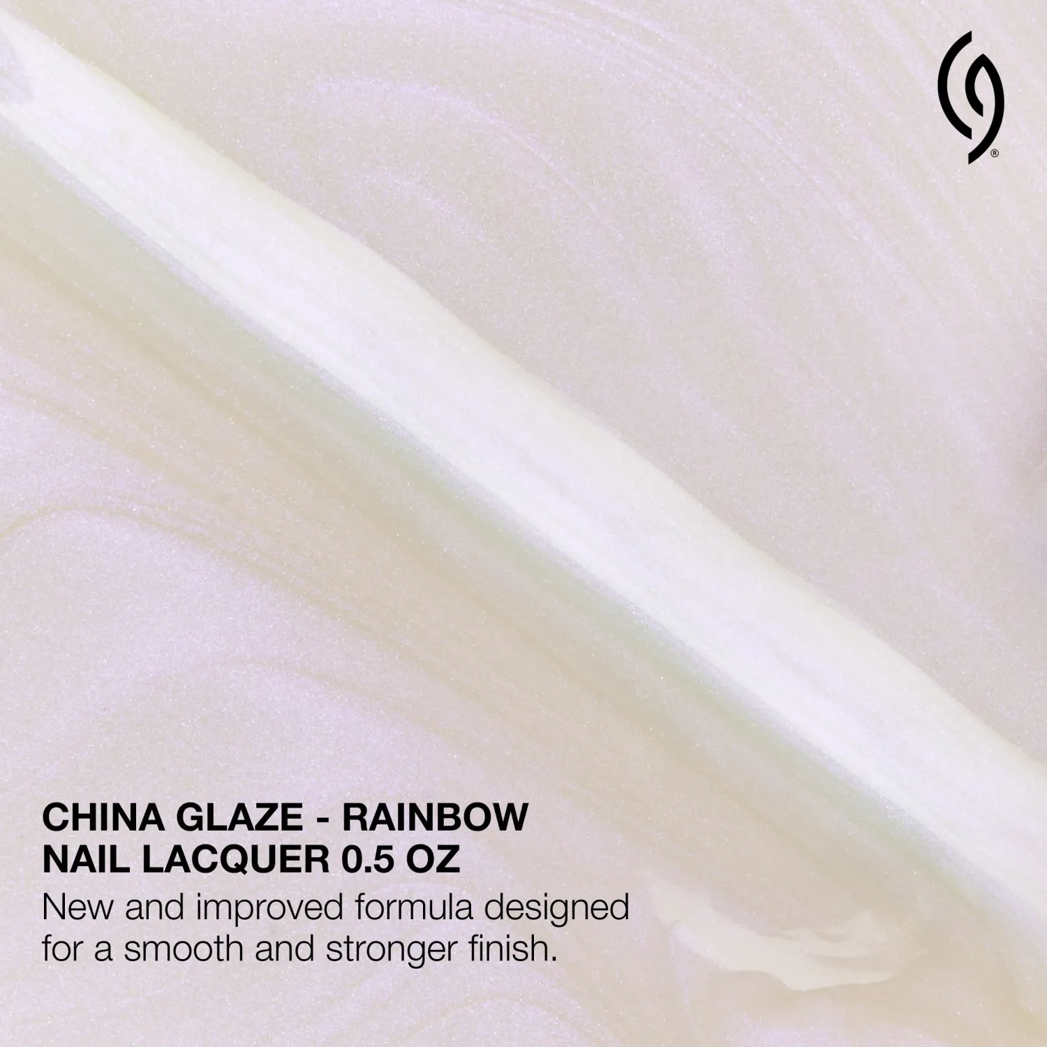 China Glaze CG Nail Lacquer Rainbow – Sheer Iridescent Pink Nail Polish, Quick Dry, Chip Resistant, High Gloss Finish for Salon & DIY Manicure, 0.5 fl oz