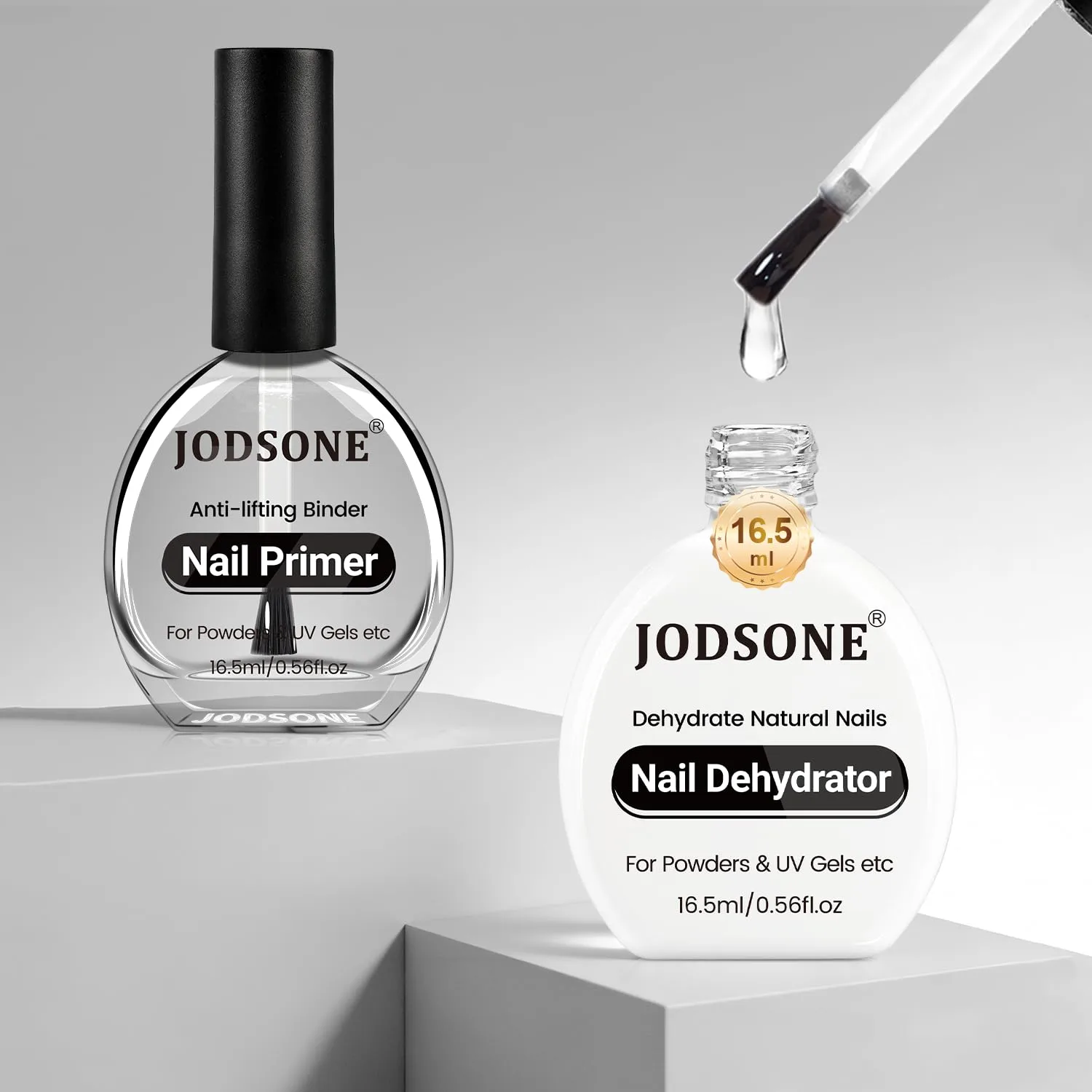 JODSONE Nail Primer And Nail Dehydrate 2Pcs 16.5ml For U V Gel Professional Salons Set Salon DIY Art Design At Home