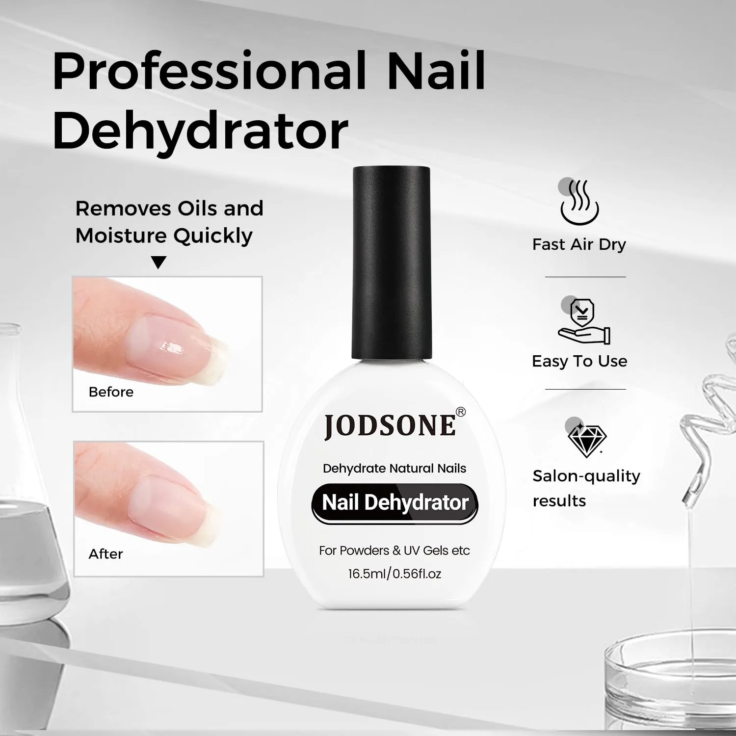 JODSONE Nail Primer And Nail Dehydrate 2Pcs 16.5ml For U V Gel Professional Salons Set Salon DIY Art Design At Home