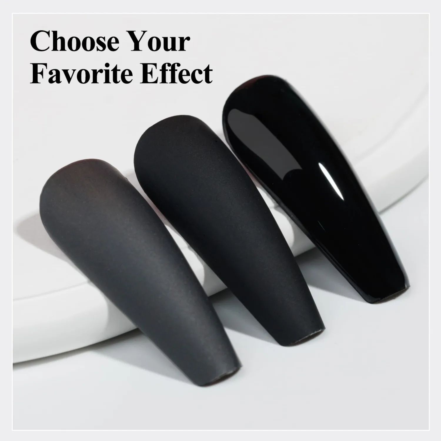 Black Matte Nail Polish, Air Quick Dry Nail Lacquer Matte Finish Effect, Nail Art Varnish Long Lasting & Fast Drying Velvet Nail Polish for Nail Art