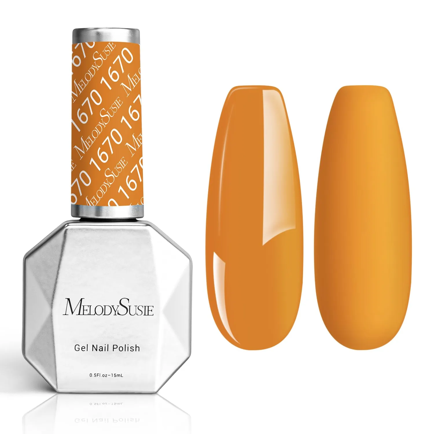 MelodySusie Thick Yellow Gel Nail Polish,0.5fl oz Fall Pumpkin Color Soak Off UV LED Fall Gel Polish Halloween Christmas Gift for Women Nail Art Manicure Salon DIY Nail Design Decoration at Home-1670