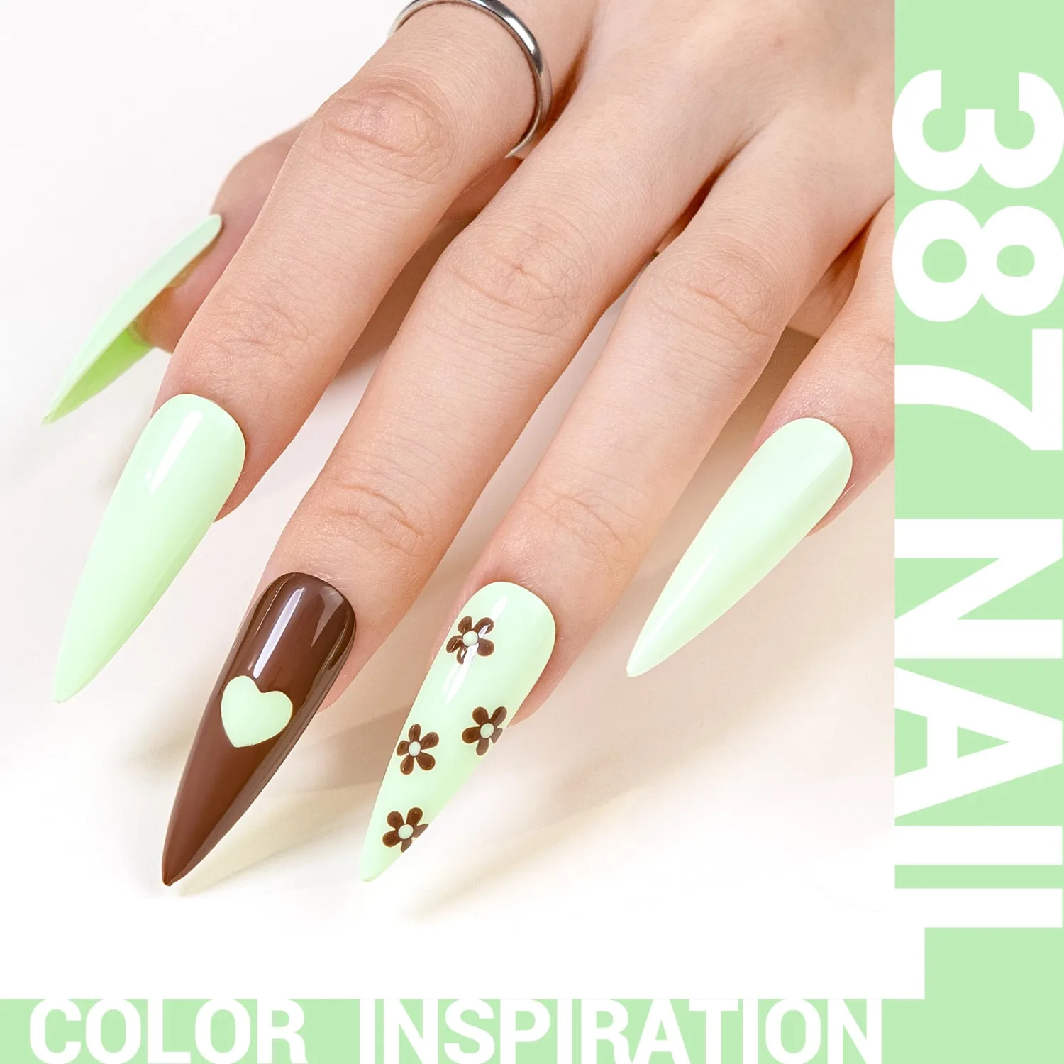 MelodySusie Thick Light Green Gel Nail Polish,0.5 Fl Oz Pastel Soak Off UV LED Funny Bunny Green Gel Polish Gift for Women Nail Art Manicure Salon DIY Nail Design Decoration at Home-326