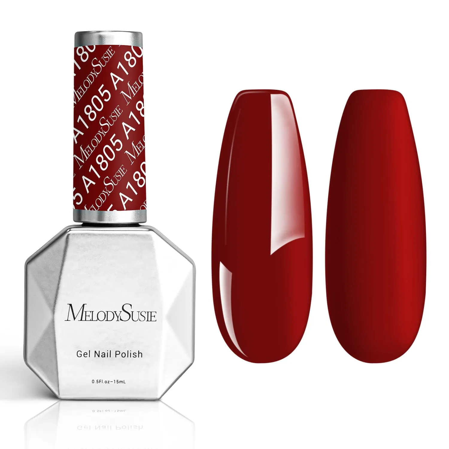 MelodySusie Thick Wine Red Gel Nail Polish,0.5fl oz Nails Soak Off UV LED Dark Red Gel Polish Gift for Women Nail Art Manicure Salon DIY Nail Design Decoration at Home-A1805