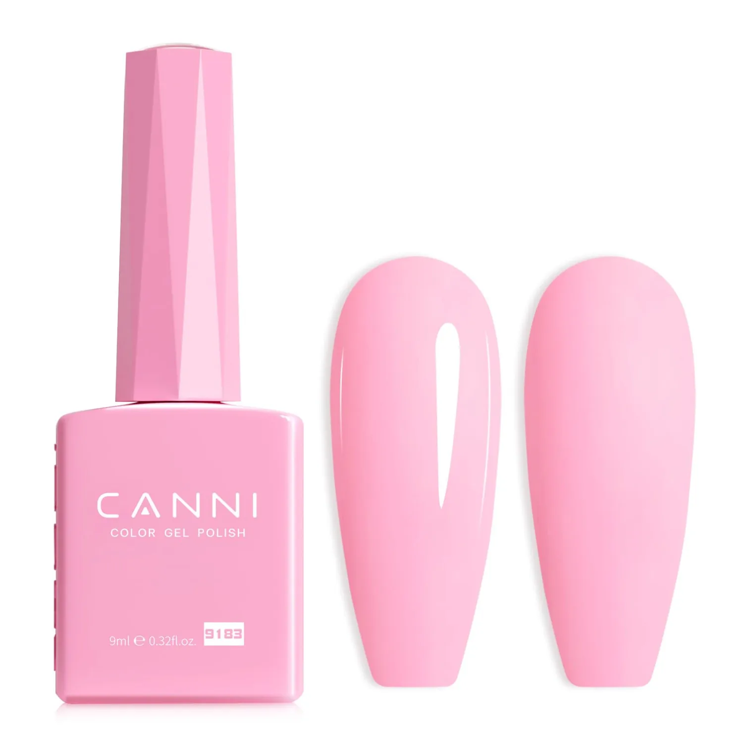 CANNI Baby Pink Gel Nail Polish, 1Pcs Nude Pink Gel Polish Light Nude Color Soak Off U V Nail Manicure Salon DIY at Home