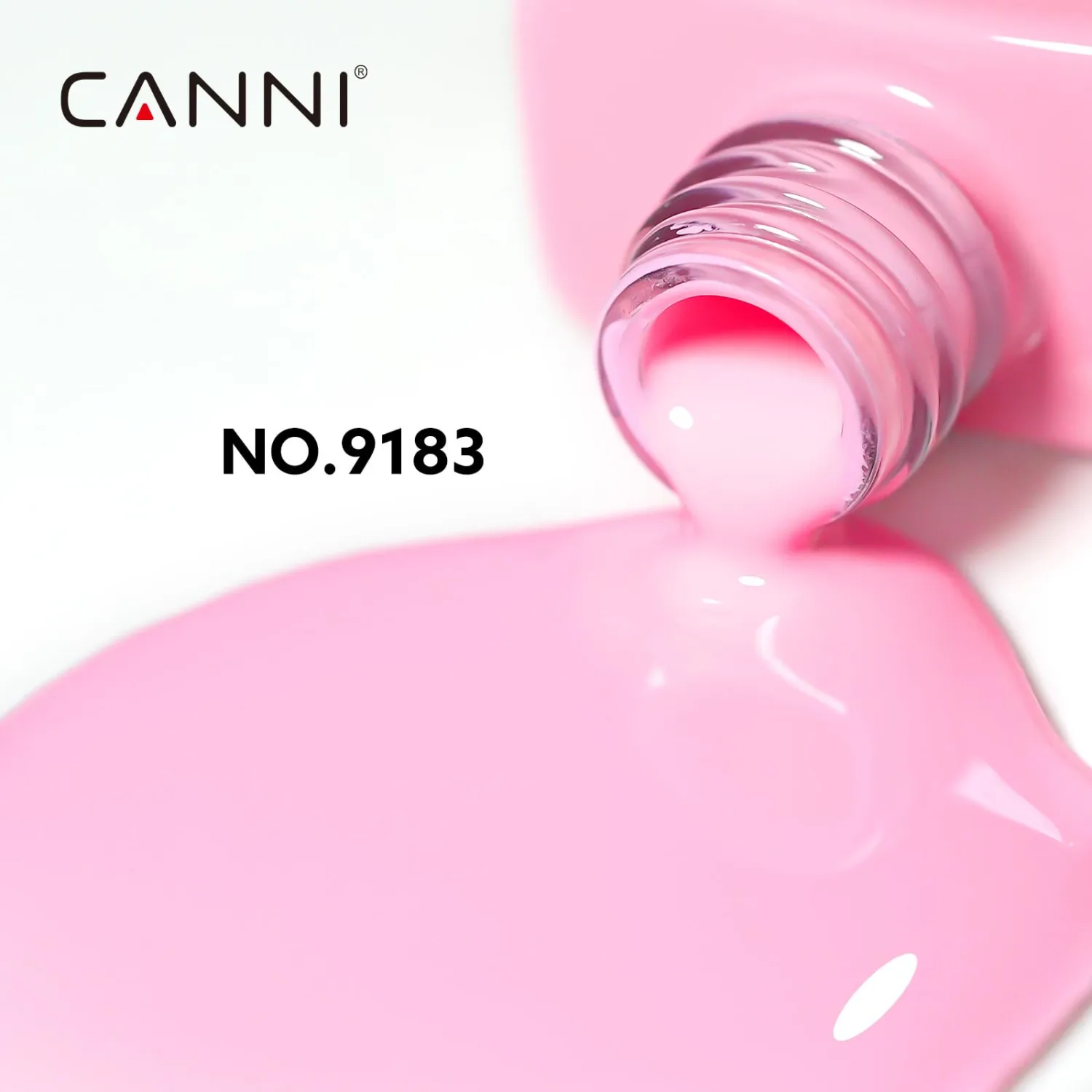 CANNI Baby Pink Gel Nail Polish, 1Pcs Nude Pink Gel Polish Light Nude Color Soak Off U V Nail Manicure Salon DIY at Home