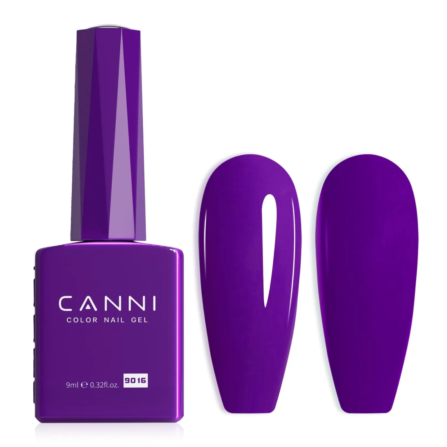 CANNI Purple Gel Nail Polish, 1Pcs Dark Purple Gel Polish Deep Color High Gloss Soak Off U V Nail Manicure Salon DIY