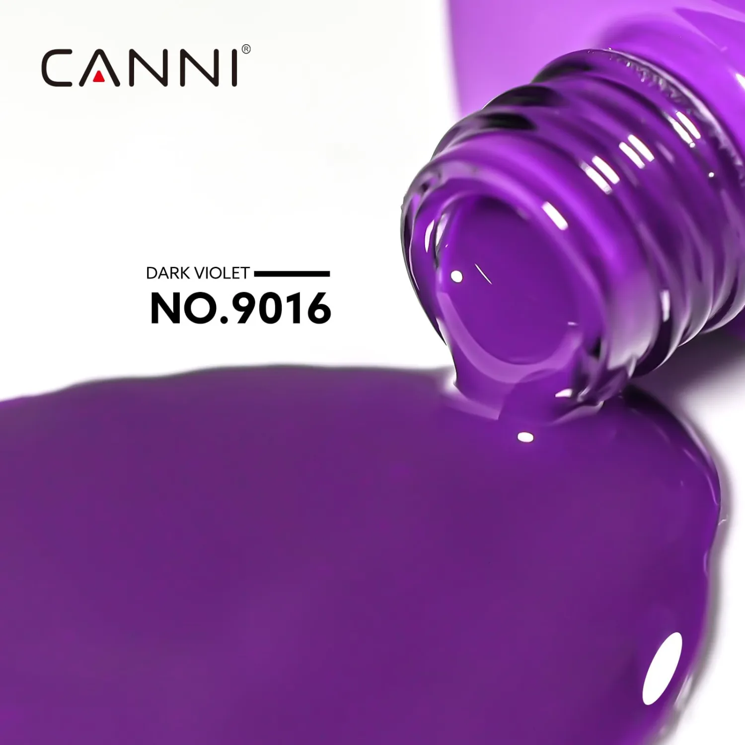 CANNI Purple Gel Nail Polish, 1Pcs Dark Purple Gel Polish Deep Color High Gloss Soak Off U V Nail Manicure Salon DIY
