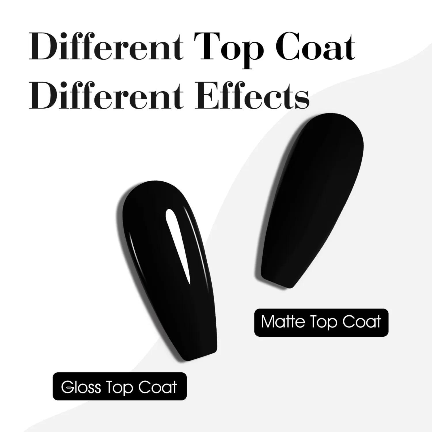 CANNI Black Gel Nail Polish, 1Pcs Pure Black Gel Polish Color High Gloss Soak Off U V Nail Manicure Salon DIY