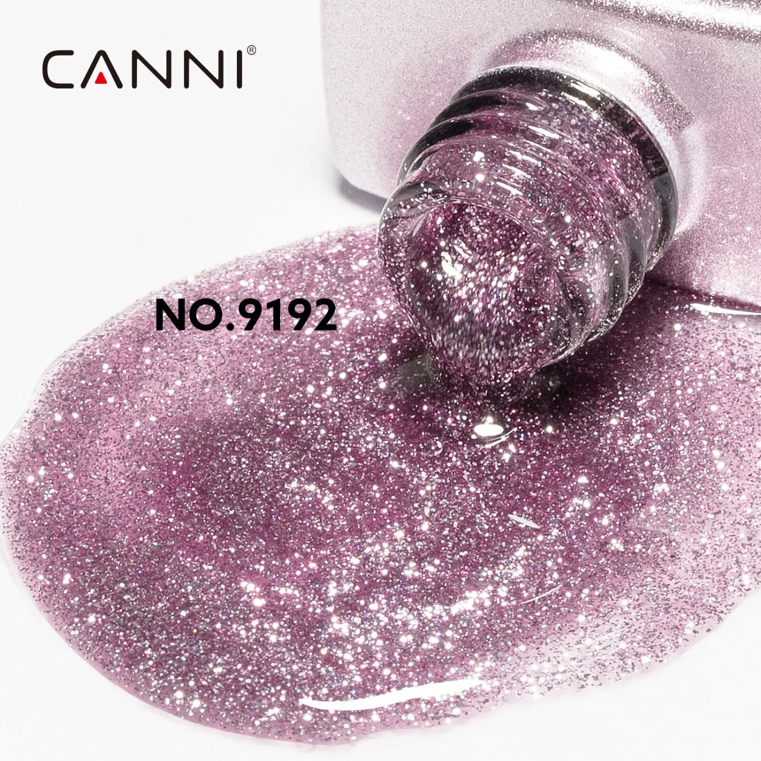 CANNI Glitter Purple Gel Nail Polish, 1Pcs Purple Sparkly Gel Polish Shiny Glitter Color Soak Off U V Nail Manicure Salon DIY at Home
