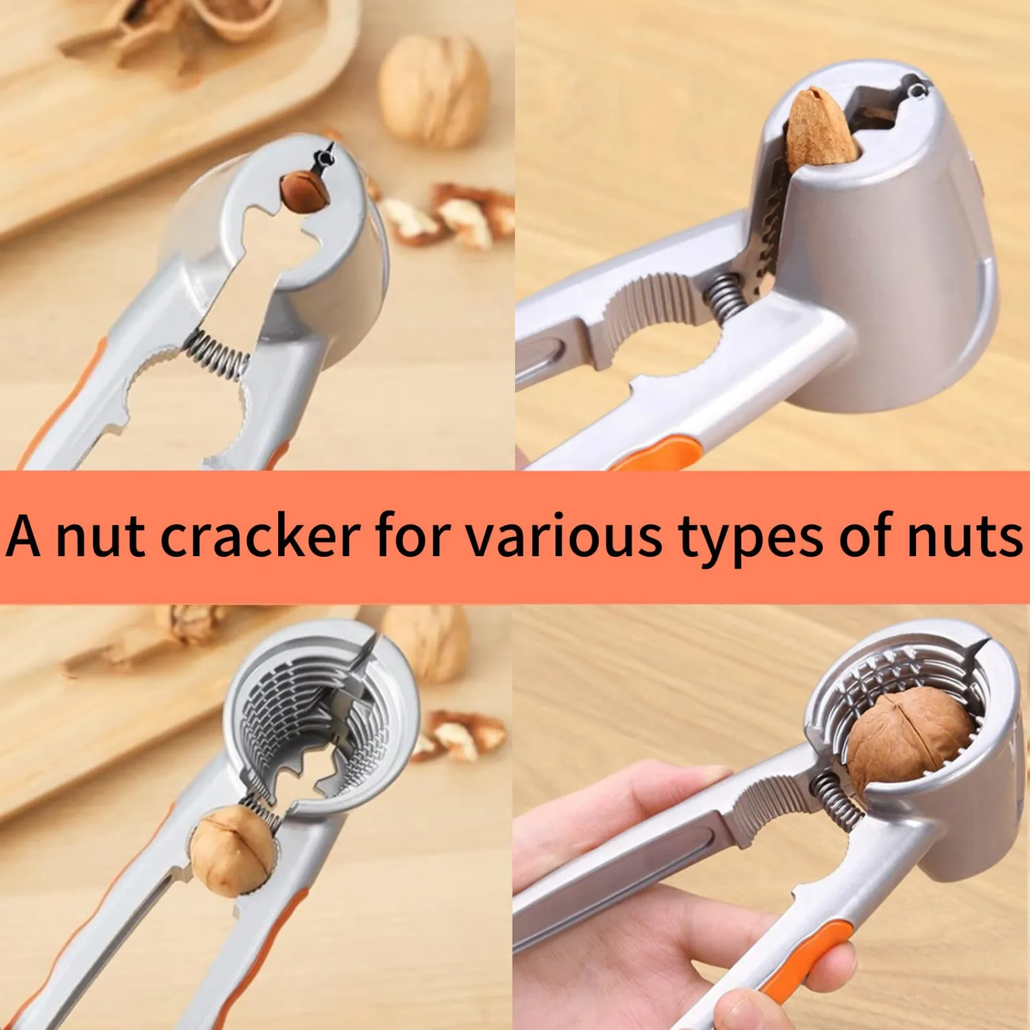 3Pcs Nut Crackers Set with Non-slip Handles Heavy Duty Pecan Nutcracker Walnuts Plier Lobster or Crab Cracker Tool