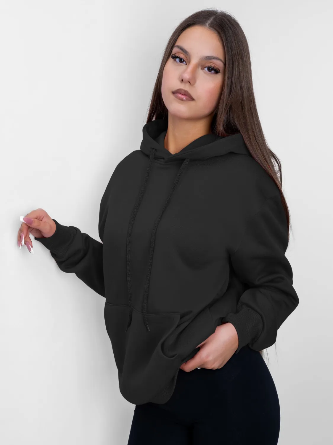 Oversized Pullover Hoodie for Women Soft Fleece Cotton Blend, Cozy Everyday Sweatshirt