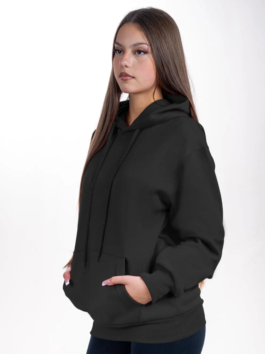 Oversized Pullover Hoodie for Women Soft Fleece Cotton Blend, Cozy Everyday Sweatshirt