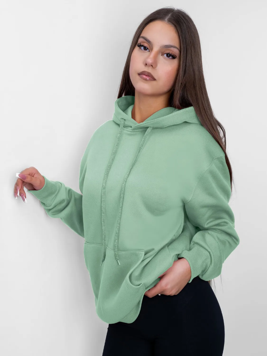 Oversized Pullover Hoodie for Women Soft Fleece Cotton Blend, Cozy Everyday Sweatshirt