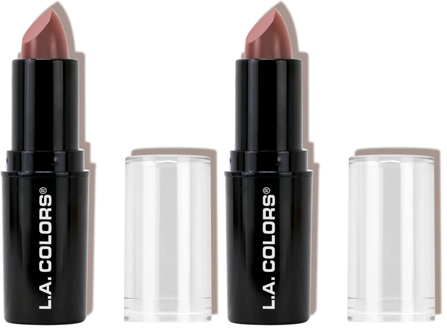 L.A. COLORS Pout Chaser Lipstick, Nudie Nude CLIPC836 (Pack of 2)