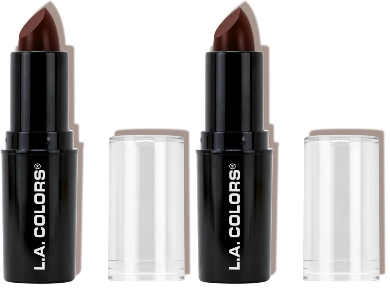 L.A. COLORS Pout Chaser Lipstick, Rum Raisin CLIPC845 (Pack of 2)