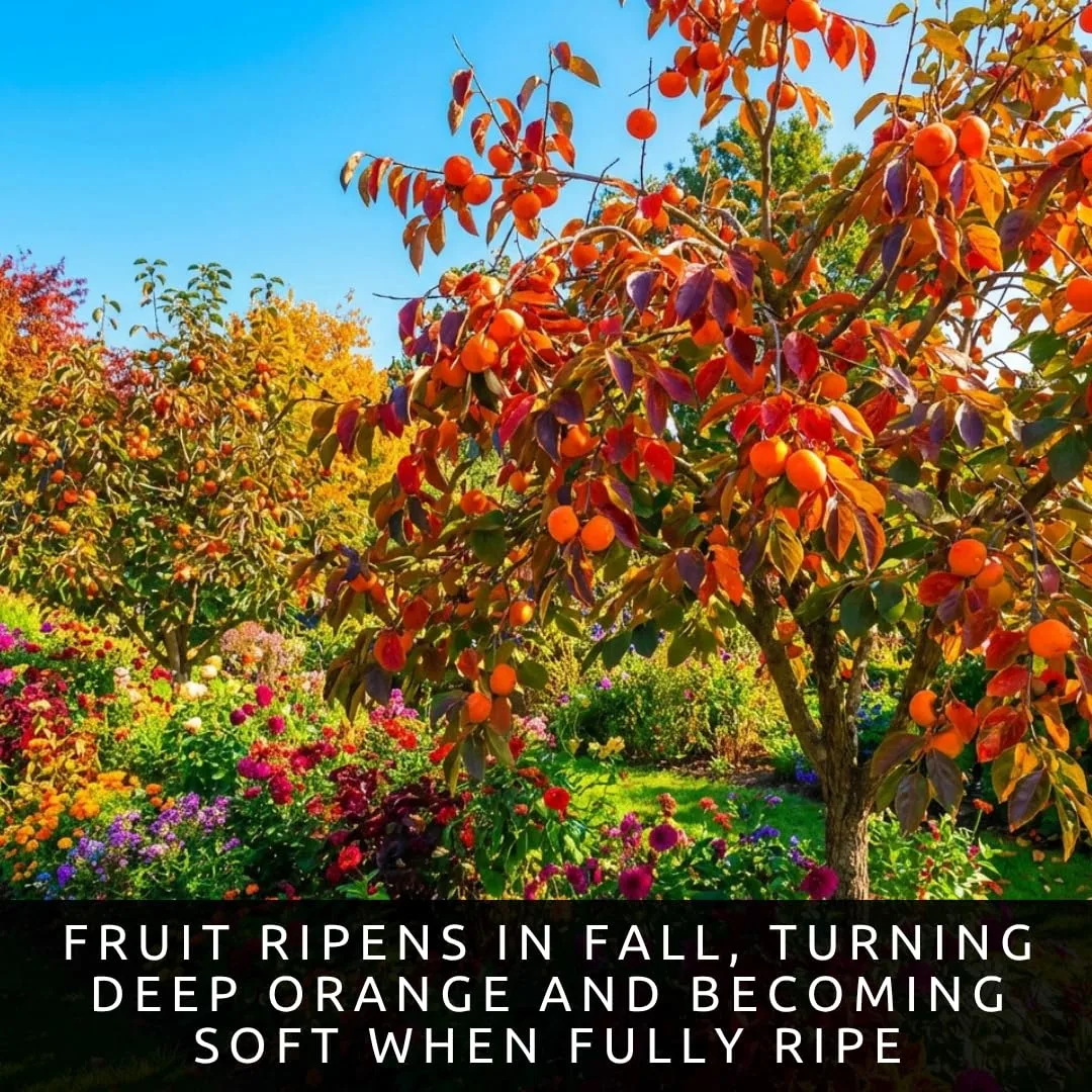 Live American Persimmon Tree Plants fpr Growing (1–2 Ft Tall) – Sweet Fruit Bearing Trees – Hardy, Fast Growing, Easy to Plant – Perfect for Home Garden & Orchard - Well Rooted Saplings (2 Trees)