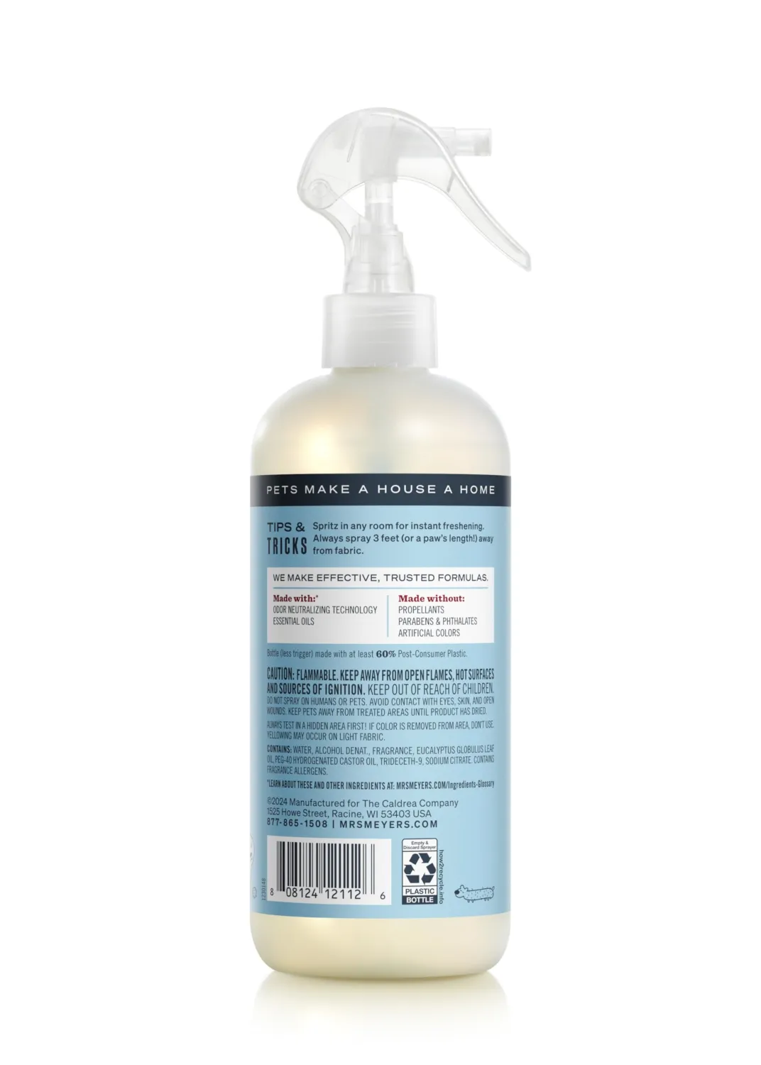MRS. MEYER'S CLEAN DAY Pet Odor Neutralizer, Coconut Leaf Scent, 12oz