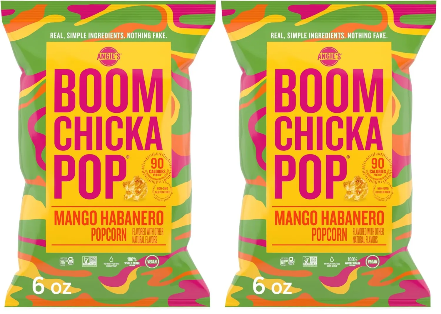 Angie’s BOOMCHICKAPOP Mango Habanero Popcorn, Gluten Free, 6 oz. (Pack of 2)
