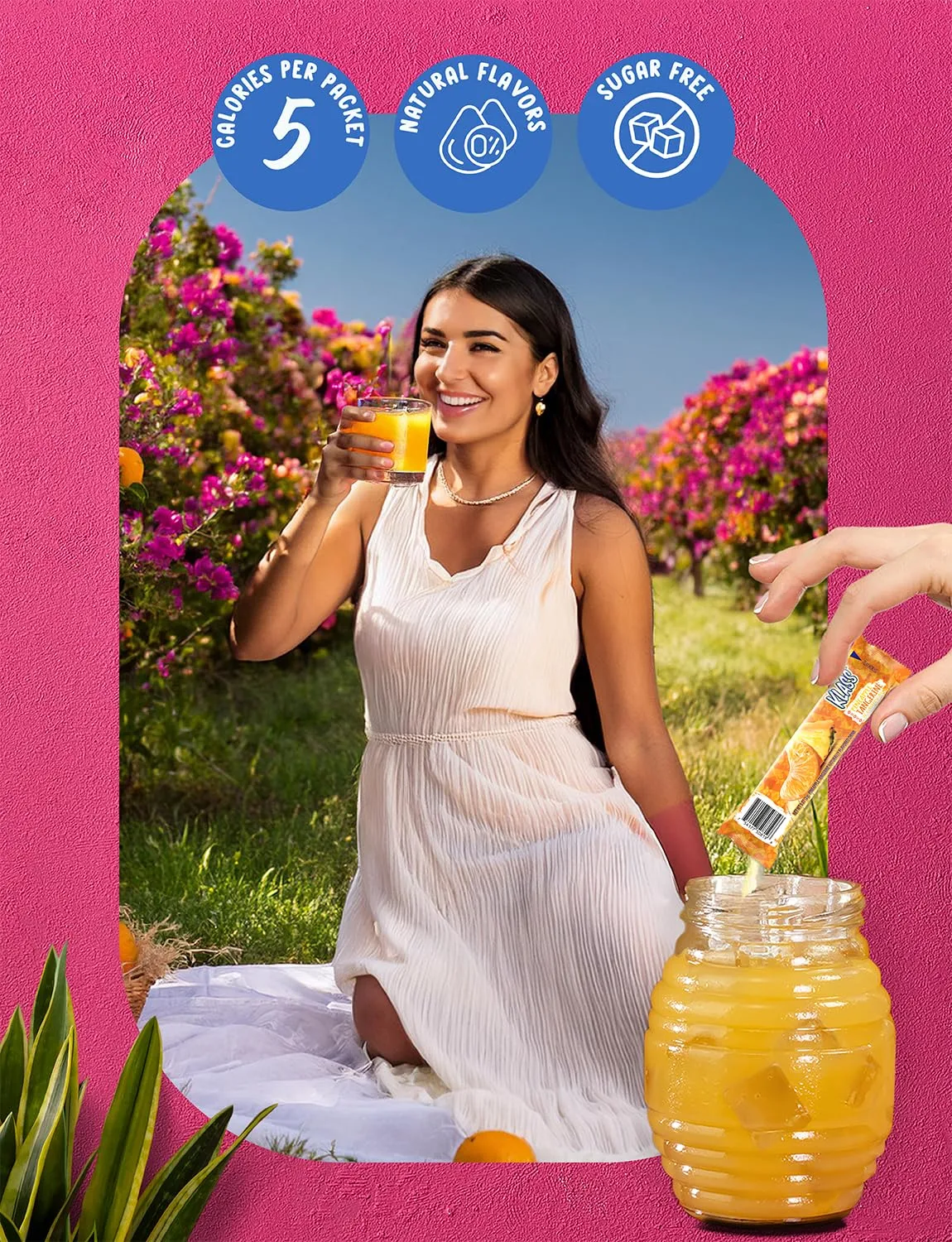 Klass Aguas Frescas, Powdered Drink Mix Variety Pack, 40 Singles Zero Sugar & Caffeine-Free Powder Packets, Water Drink Mix, Flavors: Cucumber Limeade, Strawberry Watermelon, Hibiscus Berries & Pineapple Tangerine - 5 Calories Per Packet & Natural Flavors