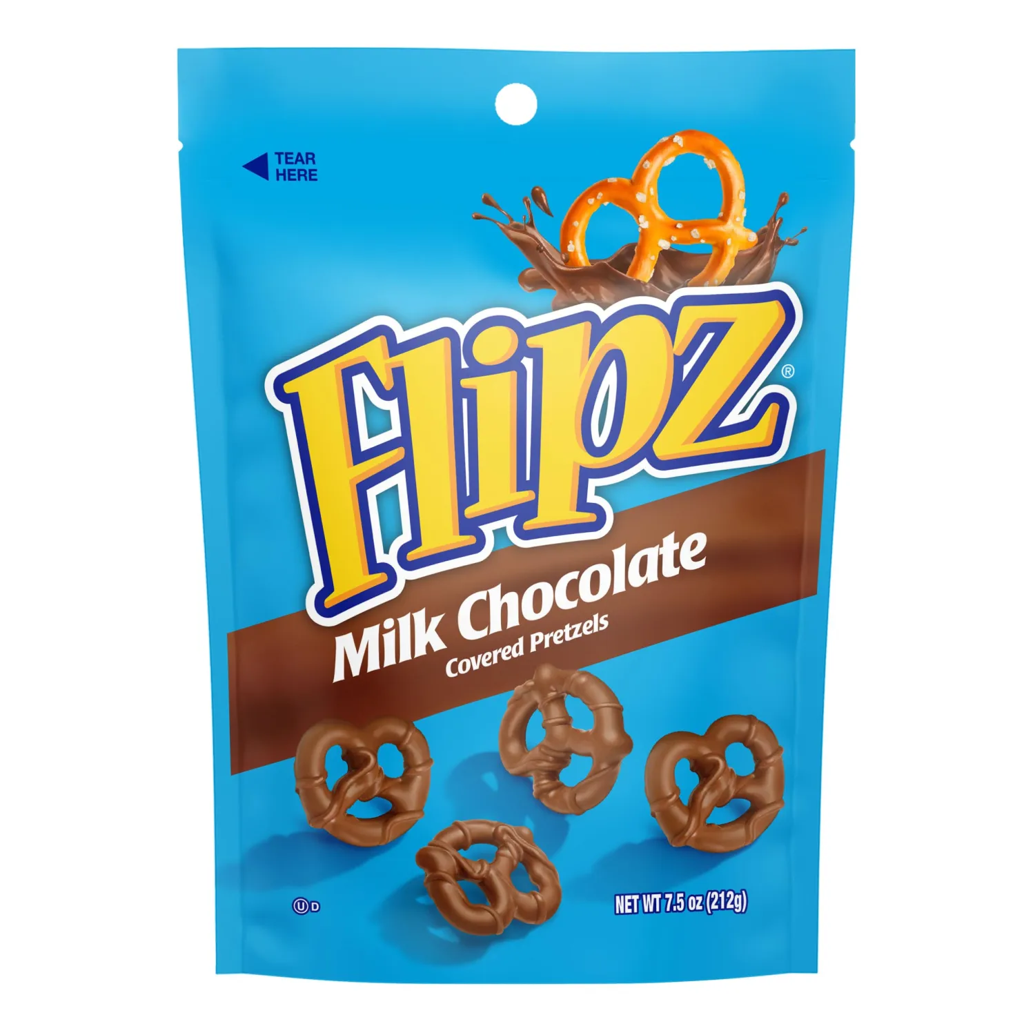 Flipz Milk Chocolate Covered Pretzels - Pack of 2 - Perfect for Snacking on the go and Stocking the Pantry - Classic Taste Everyone is Sure to Love
