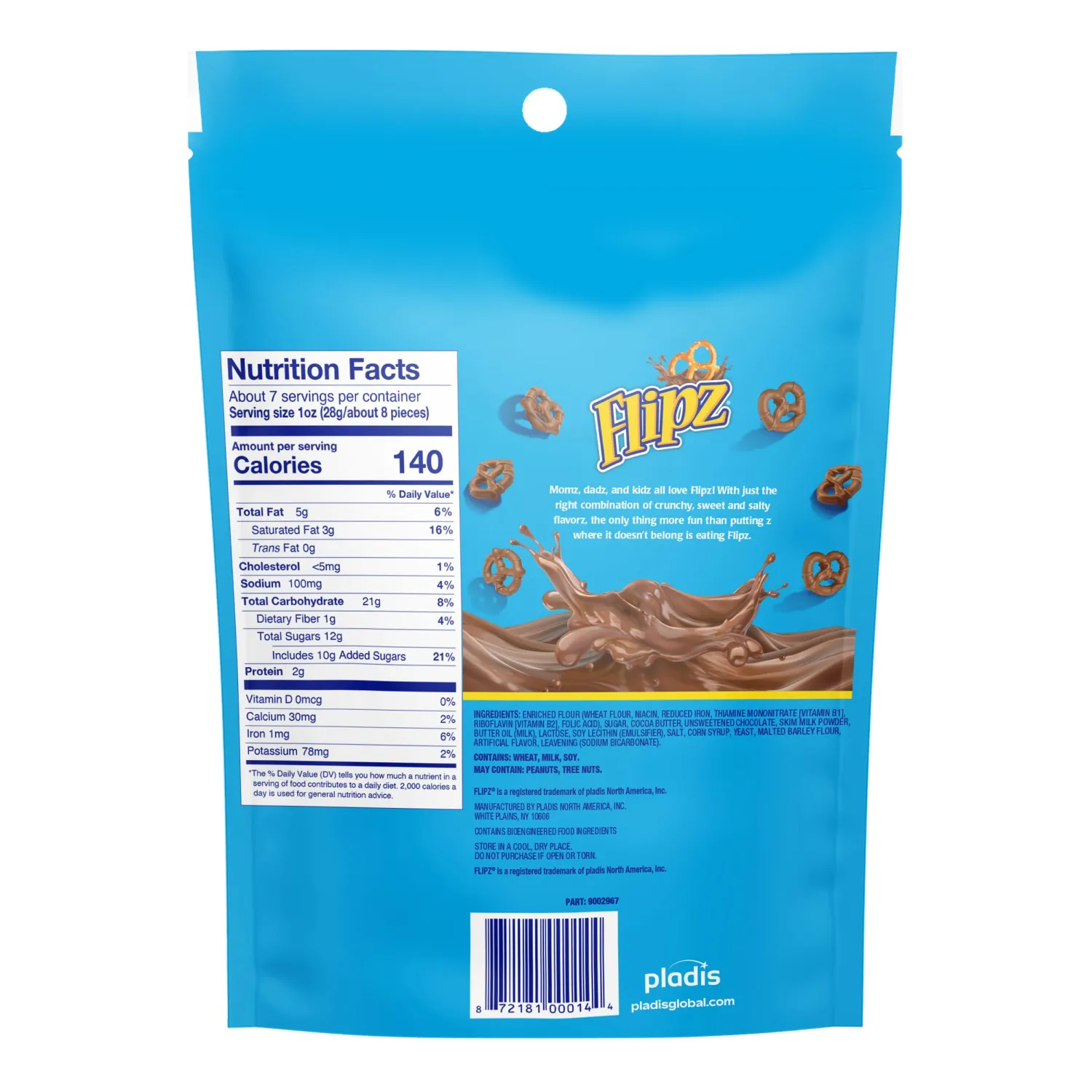 Flipz Milk Chocolate Covered Pretzels - Pack of 2 - Perfect for Snacking on the go and Stocking the Pantry - Classic Taste Everyone is Sure to Love