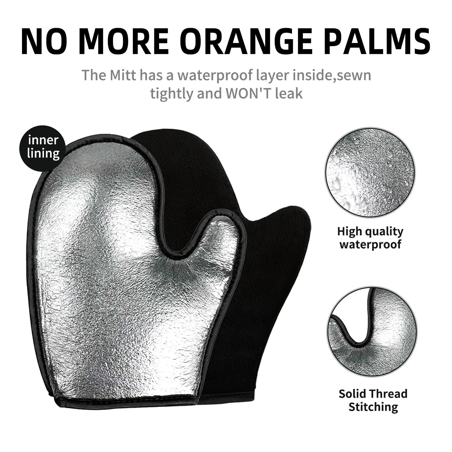 FUNAN Self Tanning Mitt Applicator- Double Sided Fake Mitt Self Tan Mitt With Thumb Ultra Soft Tanning Mit, Reusable & Washable, Streak-Free Natural Tan, Stain-Free Hands