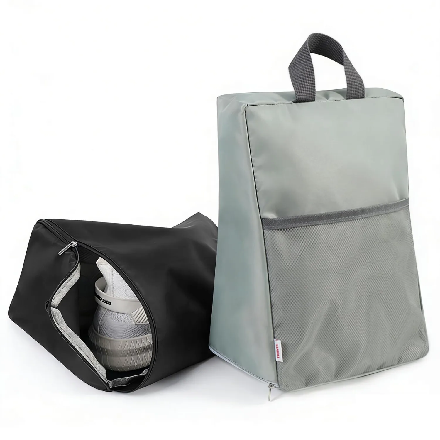 Shoe Bags for Travel Shoe Bag,2Pcs Travel Essentials Shoe Storage for Men Women(Black and Grey)