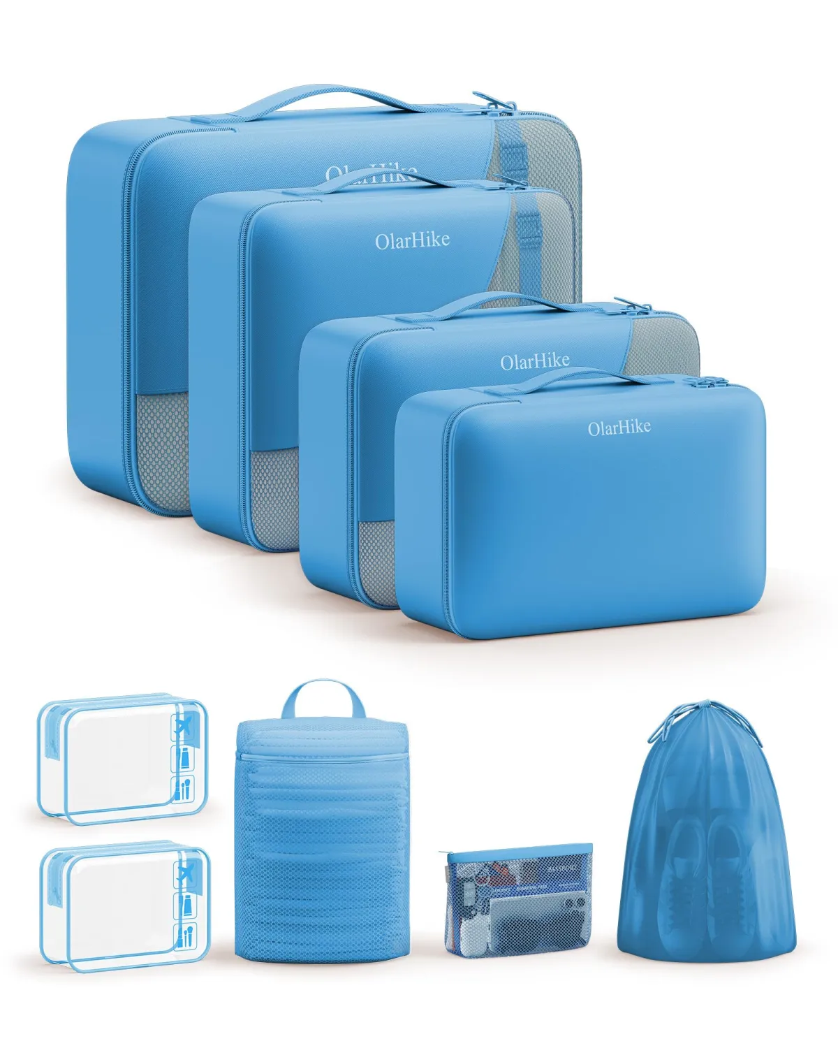 9 Set Packing Cubes for Travel, Gifts for Women Mom,Anti-Tearing Suitcase Organizer,OlarHike Vacation Essentials & Accessories for Cruise Ship