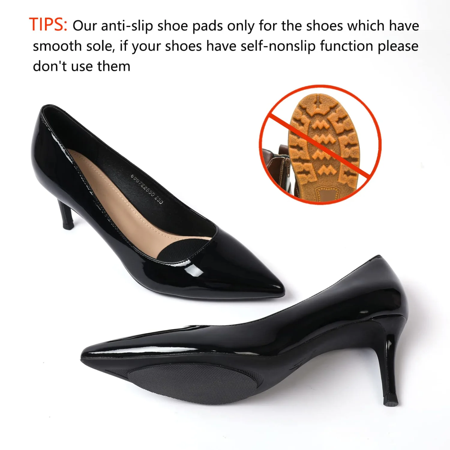 Ashoesert's Shoe Sole Protector for Heels,Shoe Grips on Bottom of Shoes, Anti Slip Shoe Grips,Non Slip Shoe Pads,Non Slip Pads for Shoes, Shoe Gummies for Heels