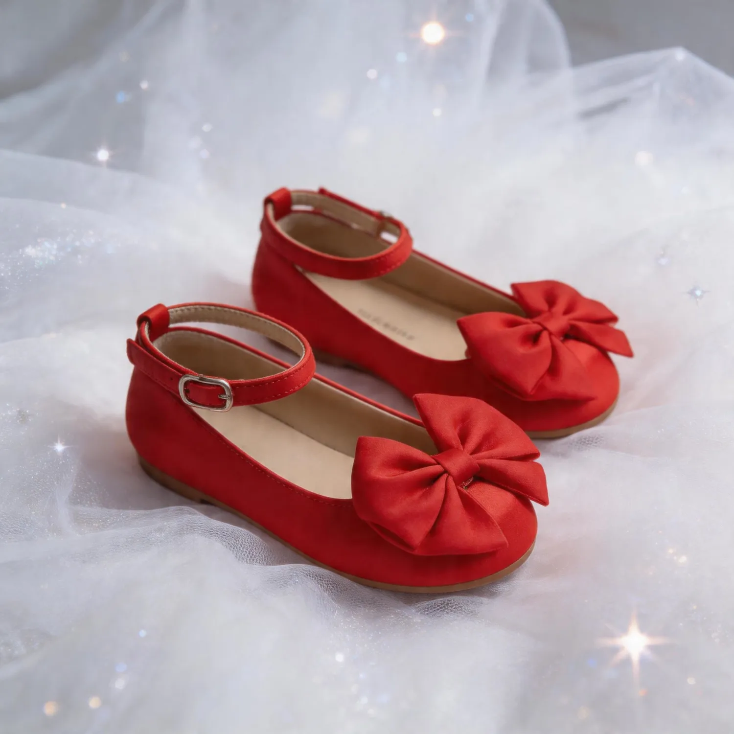 THEE BRON Girls Mary Jane Ballet Flats with Bow Toddler Dress Shoes for Party Outfits