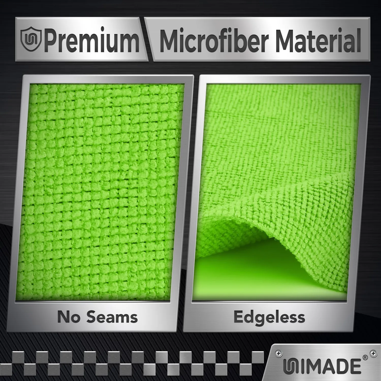 UNIMADE Microfiber Cleaning Cloth, 24 Pack Reusable Microfiber Towels for Cars Lint Free Cleaning Shop Towel Rags for Home Kitchen Automotive Bar Mechanic Restaurant Garage, 11"x 12", Multicolor