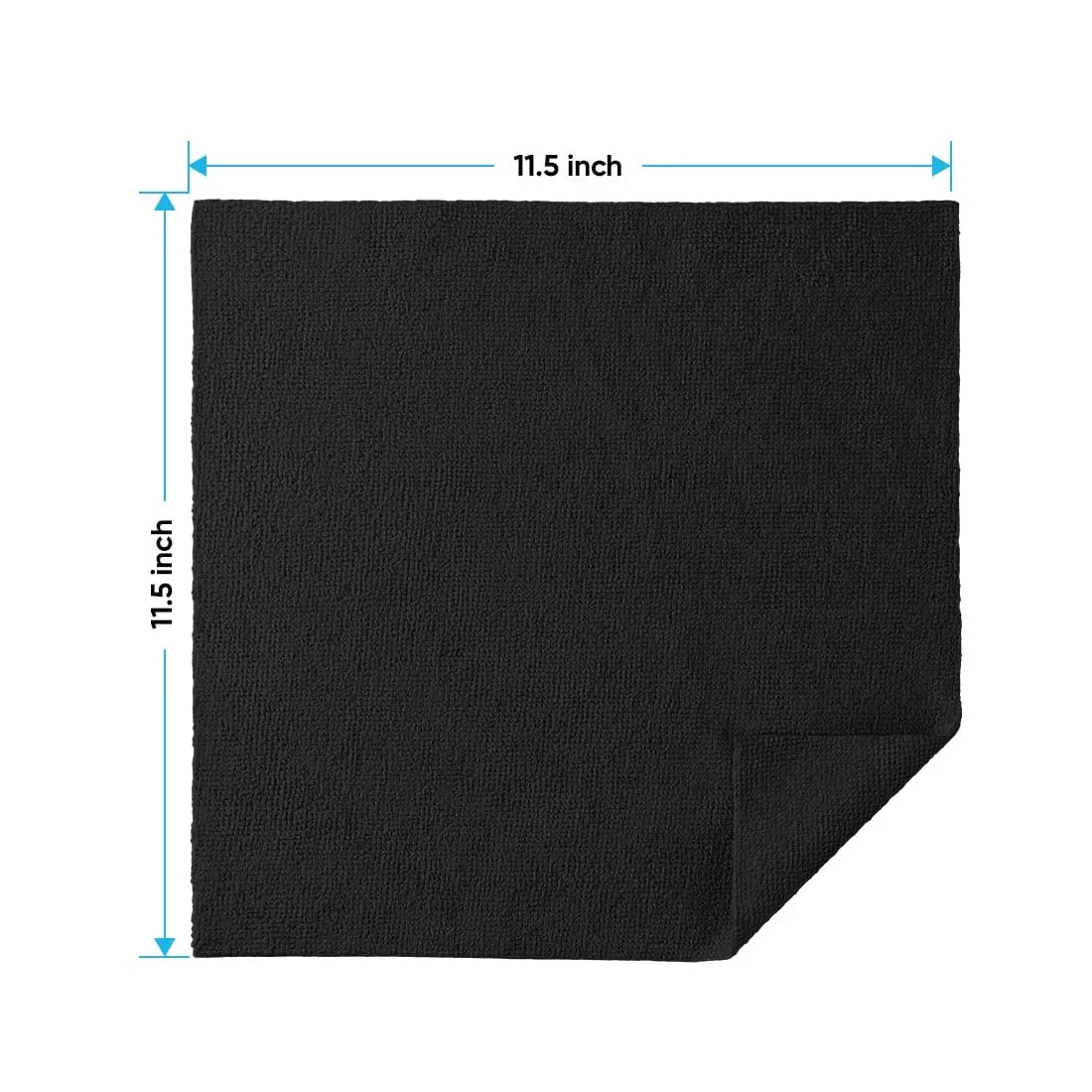 HOMEXCEL Black Microfiber Cleaning Cloths, 20 Pack Cleaning Rags - Lint Free & Scratch-Free Microfiber Towels for Cars, House & Kitchen, Absorbent Cleaning Towels, 11.5 x 11.5 Inch