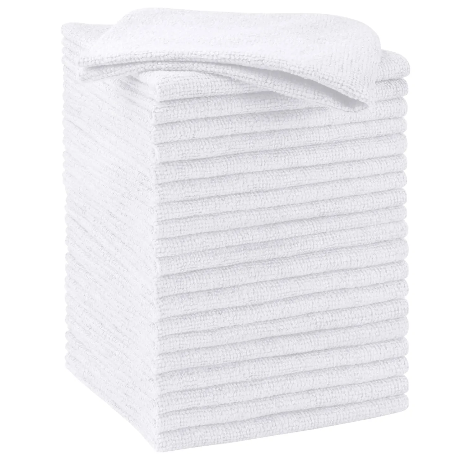 HOMEXCEL White Microfiber Cleaning Cloths, 20 Pack Cleaning Rags - Lint Free & Scratch-Free Microfiber Towels for Cars, House & Kitchen, Absorbent Cleaning Towels, 11.5 x 11.5 Inch