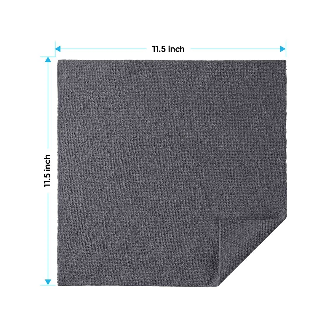 HOMEXCEL Grey Microfiber Cleaning Cloths, 20 Pack Cleaning Rags - Lint Free & Scratch-Free Microfiber Towels for Cars, House & Kitchen, Absorbent Cleaning Towels, 11.5 x 11.5 Inch