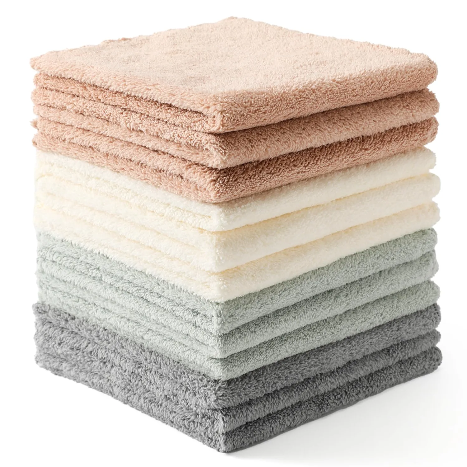 12 Pack Cleaning Cloth,Ultra Soft Absorbent Quick Drying Microfiber Cleaning rags,No scratches,Reusable,Washable,Lint Free Cleaning Towels for Kitchen,Window,Glass,car,11.8"×11.8",(Multicolor)