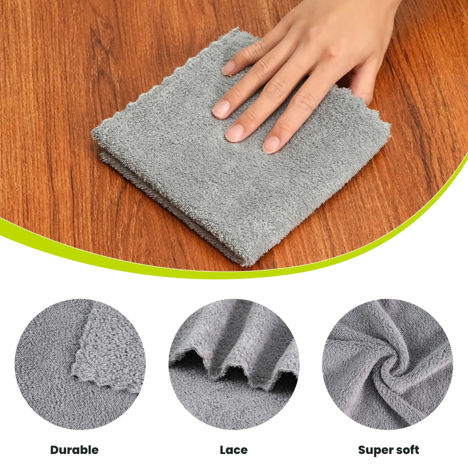 12 Pack Cleaning Cloth,Ultra Soft Absorbent Quick Drying Microfiber Cleaning rags,No scratches,Reusable,Washable,Lint Free Cleaning Towels for Kitchen,Window,Glass,car,11.8"×11.8",(Multicolor)