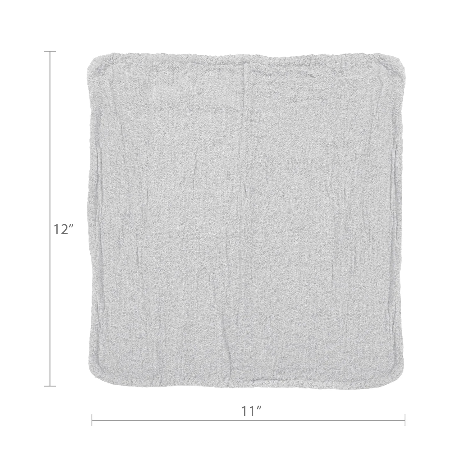 Detailer's Preference Absorbent Cotton Shop Towels, Reusable Cleaning Rags for Auto, Garage, Home, Kitchen, Industrial Use, Wipe Spills, Grease, Oil, Grime, Dirt & More, 11x12, 50-Pack, White