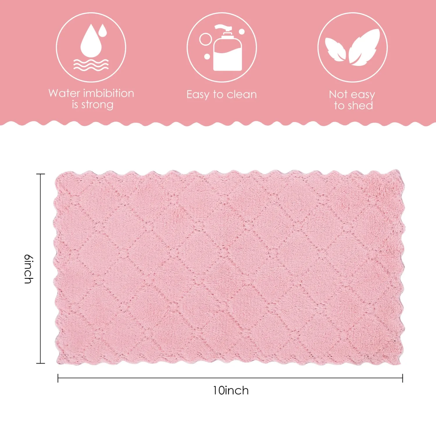 Rachan 11Pack Kitchen Dish Cloths, Reusable Dish Towels, Nonstick Oil Washable Fast Drying, Super Absorbent Coral Velvet Cleaning Cloths for Mom from Daughter Son(Green-grey10 x 6")