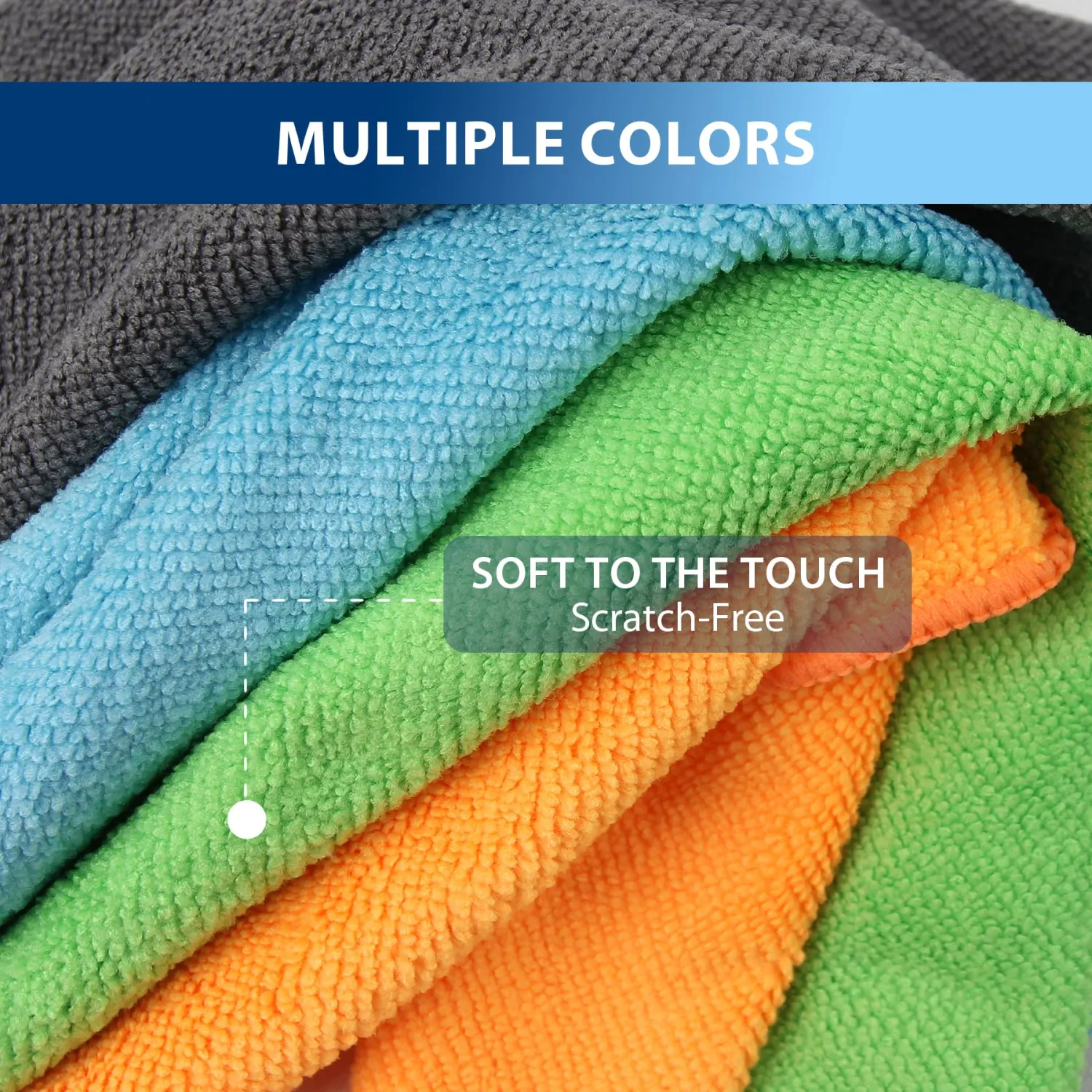12 Pack Microfiber Cleaning Cloth 11.8x11.8inch - Streak-Free, Reusable Wipes for Glass, Kitchen, Car, Dusting - Absorbent & Lint-Free (Mixed Color 04, 11.8 x 11.8 inch)