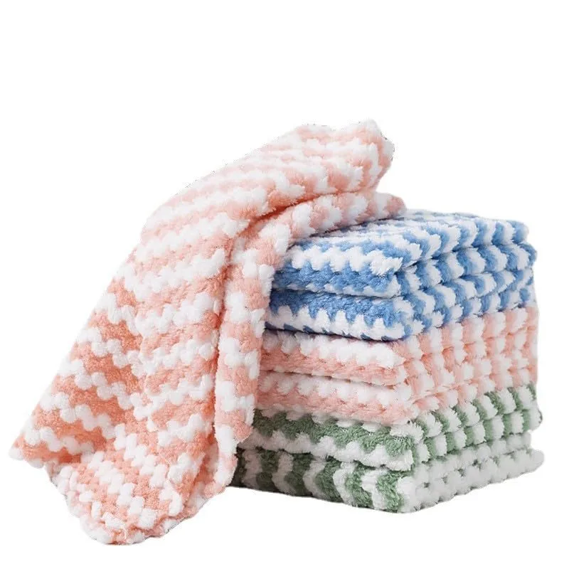 10Pcs Microfiber Cleaning Cloth, All-Purpose Microfiber Towels, Oil Washable Fast Drying Absorbent Streak Free Lint Free Rags for Cleaning Reusable and Washable Towels