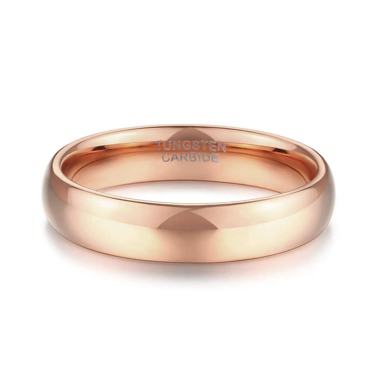 TRUMIUM 2mm 4mm 6mm 8mm Tungsten Wedding Band Ring for Men Women Silver/Rose Gold Plated/Rainbow/Gold Plated Domed High Polish Engagement Promise Rings Comfort Fit 4-15