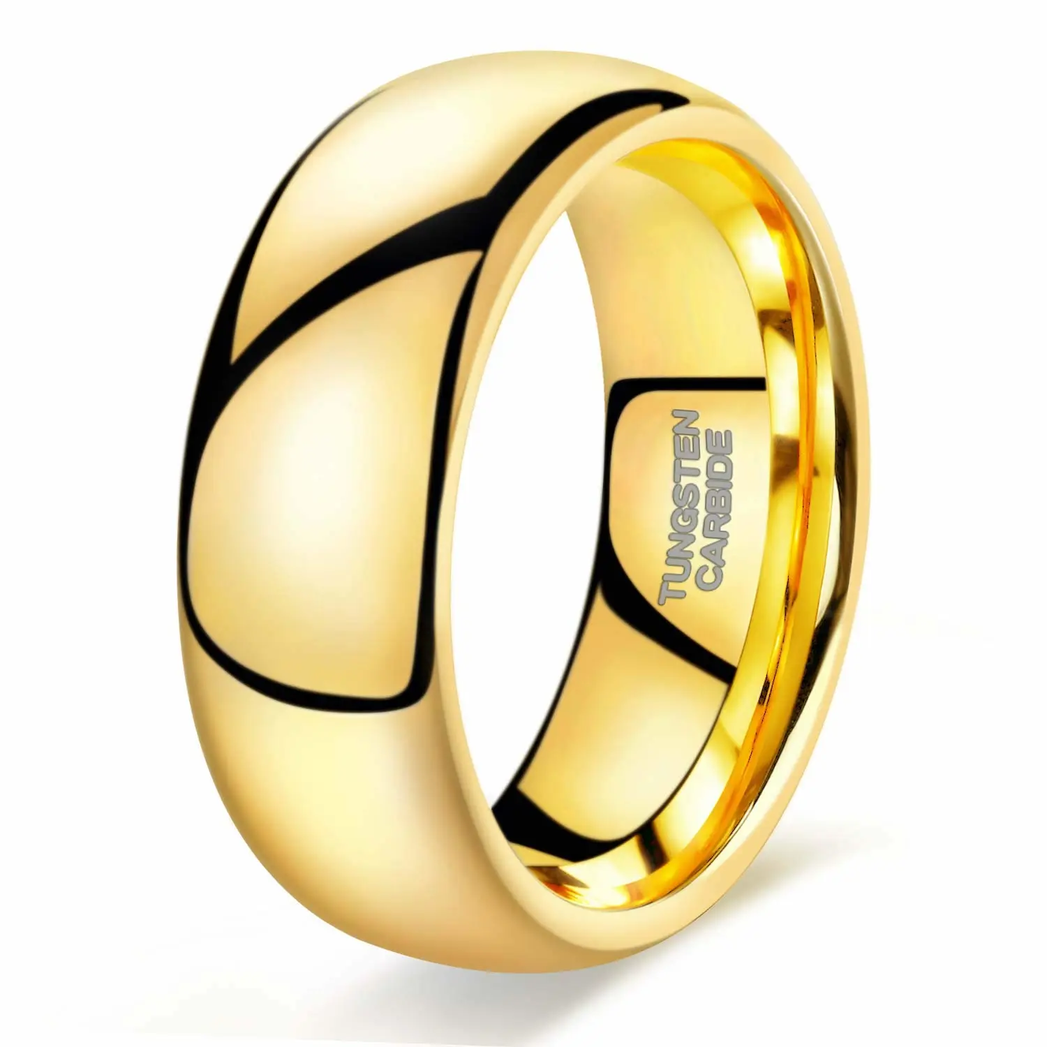 TRUMIUM 2mm 4mm 6mm 8mm Tungsten Wedding Band Ring for Men Women Silver/Rose Gold Plated/Rainbow/Gold Plated Domed High Polish Engagement Promise Rings Comfort Fit 4-15
