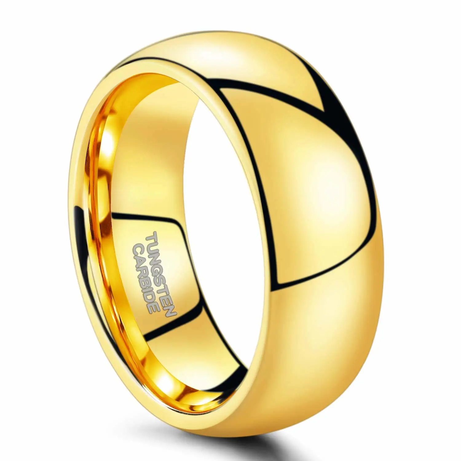 TRUMIUM 2mm 4mm 6mm 8mm Tungsten Wedding Band Ring for Men Women Silver/Rose Gold Plated/Rainbow/Gold Plated Domed High Polish Engagement Promise Rings Comfort Fit 4-15